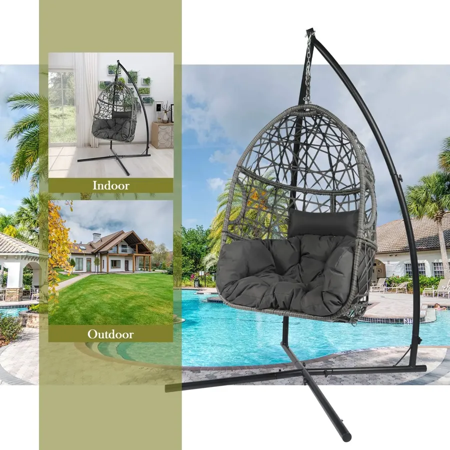 Swing Egg Chair - Rattan Hanging Chair