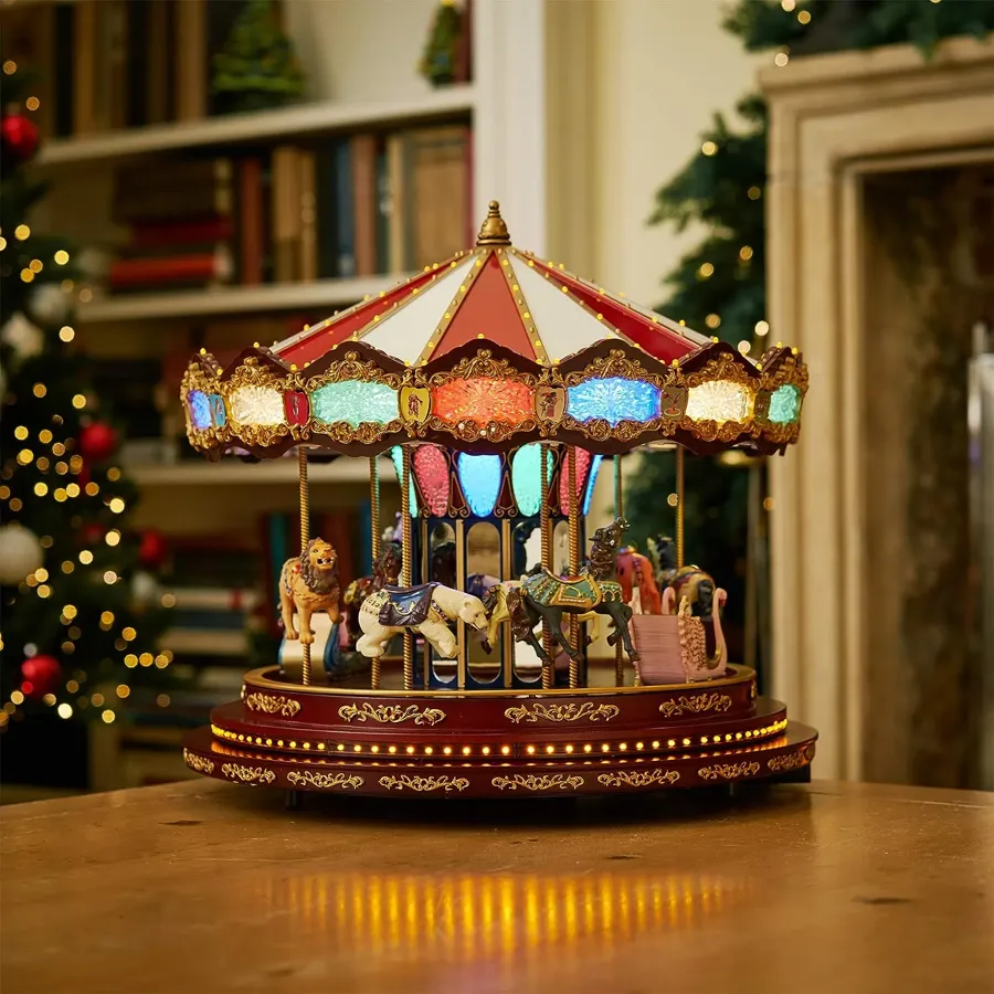 Deluxe Carousel Musical Animated Indoor | Christmas Decoration