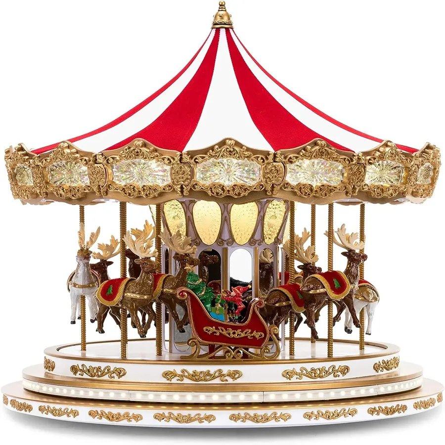 Deluxe Carousel Musical Animated Indoor | Christmas Decoration