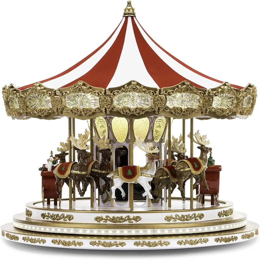 Deluxe Carousel Musical Animated Indoor | Christmas Decoration