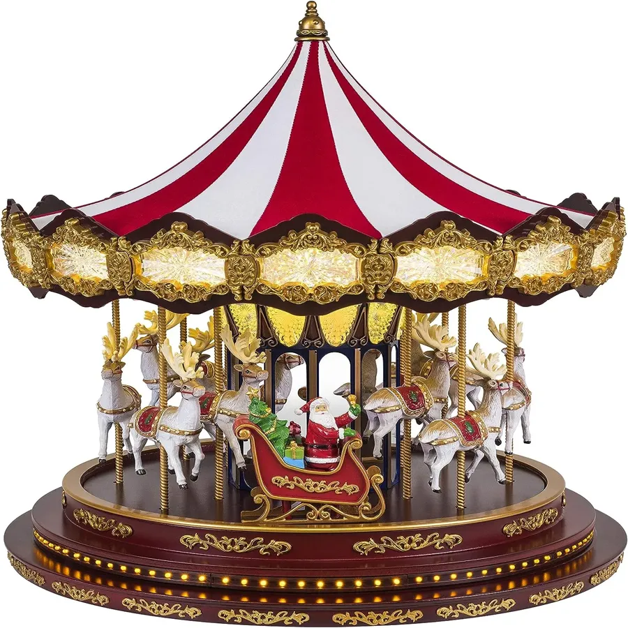 Deluxe Carousel Musical Animated Indoor | Christmas Decoration