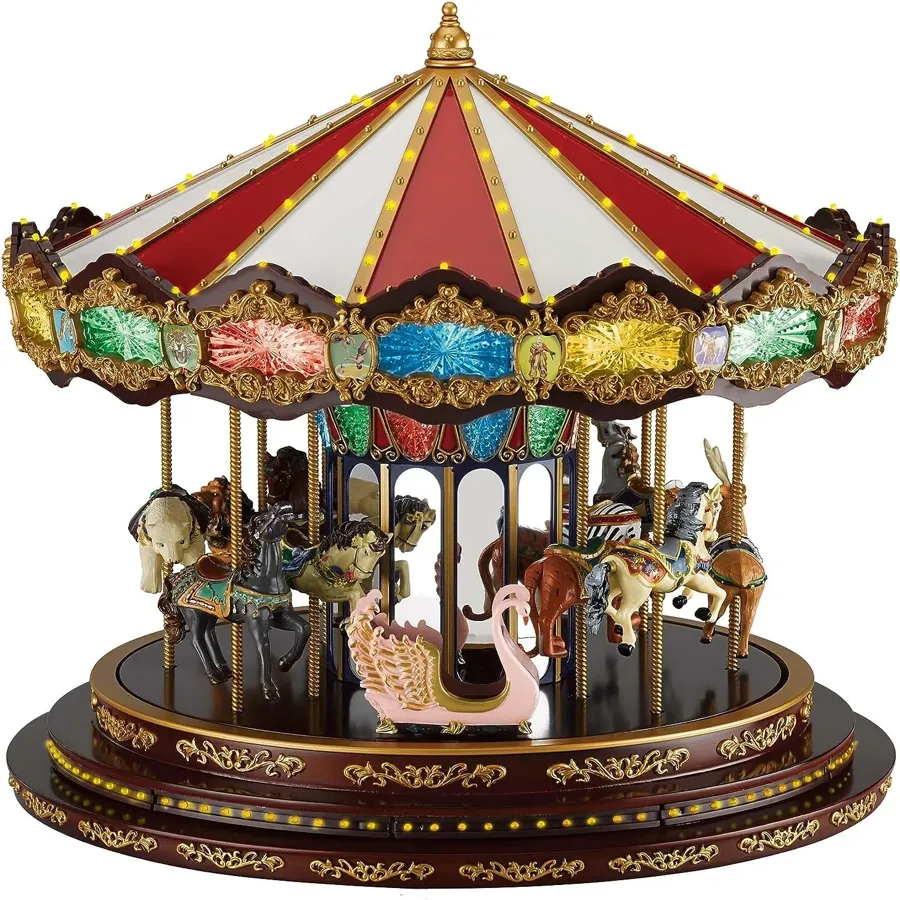 Deluxe Carousel Musical Animated Indoor | Christmas Decoration