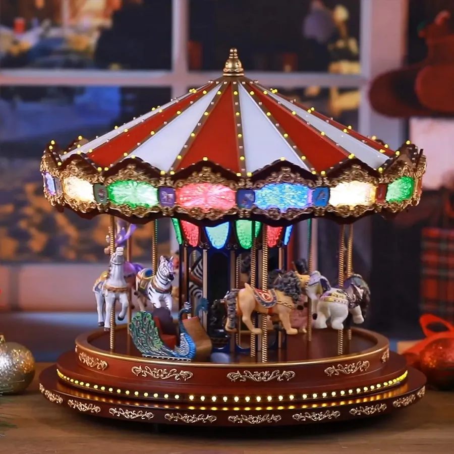 Deluxe Carousel Musical Animated Indoor | Christmas Decoration