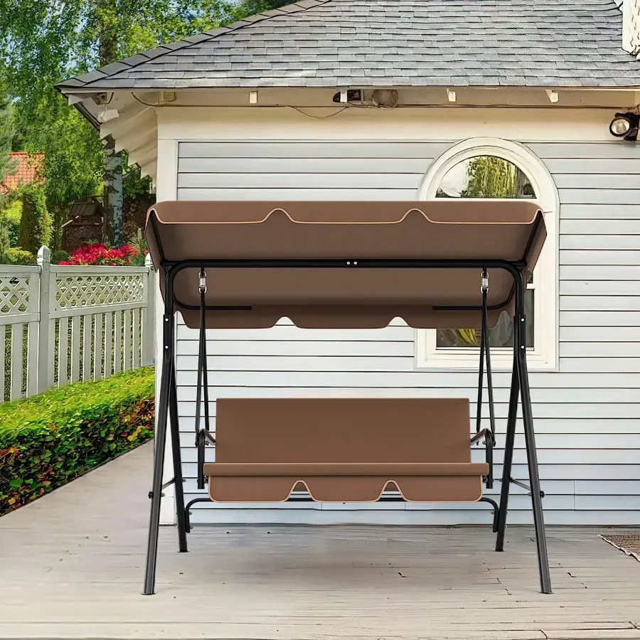 3-Seat Porch Swing | Outdoor Heavy Duty Patio Swing Chair