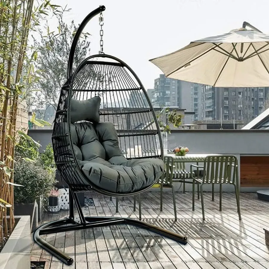 Foldable Swing Chair with Stand