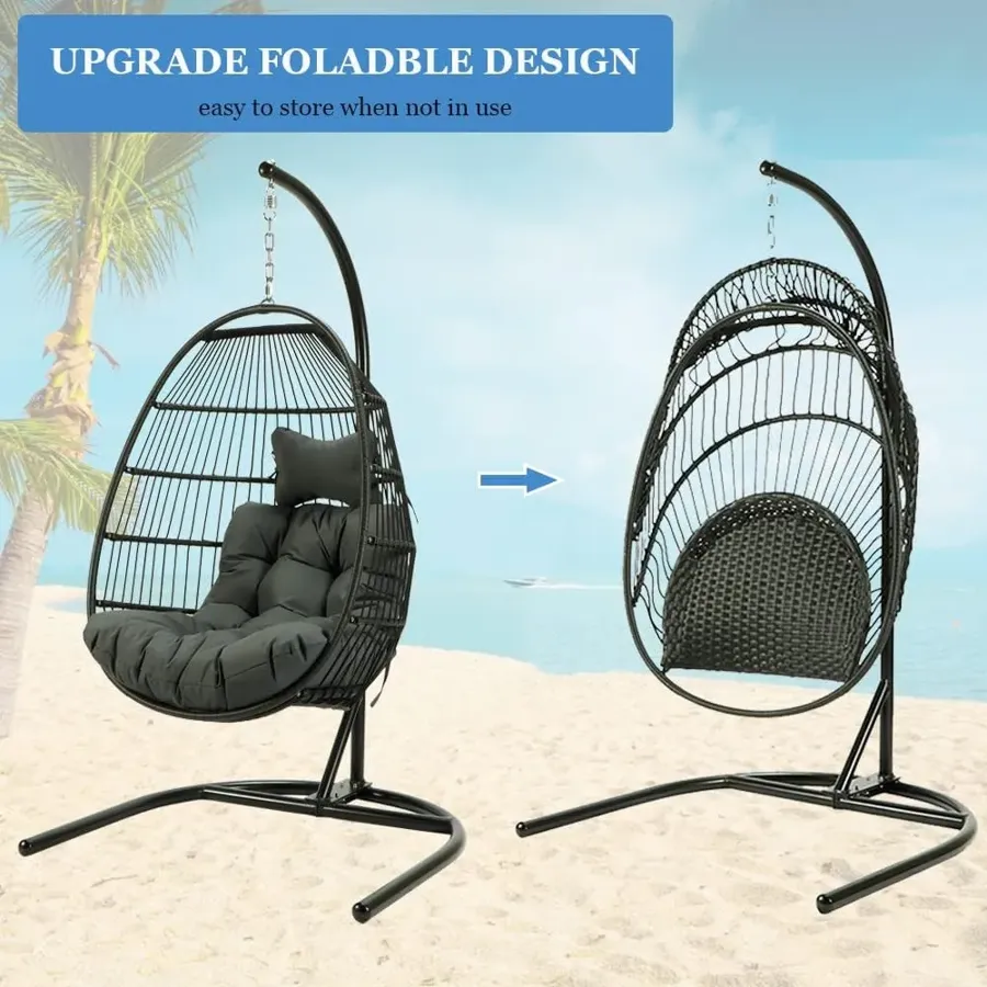 Foldable Swing Chair with Stand