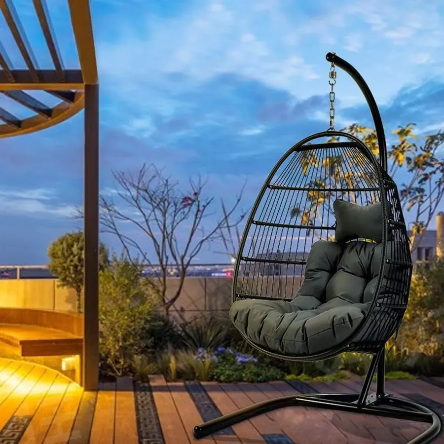 Foldable Swing Chair with Stand