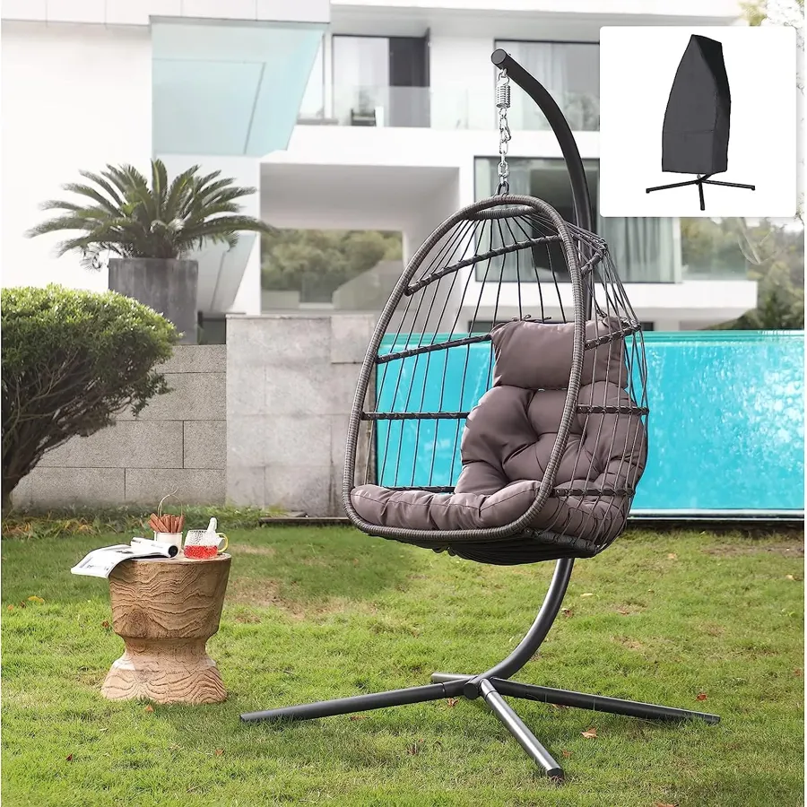 Indoor Outdoor Egg Swing Chair with Stand