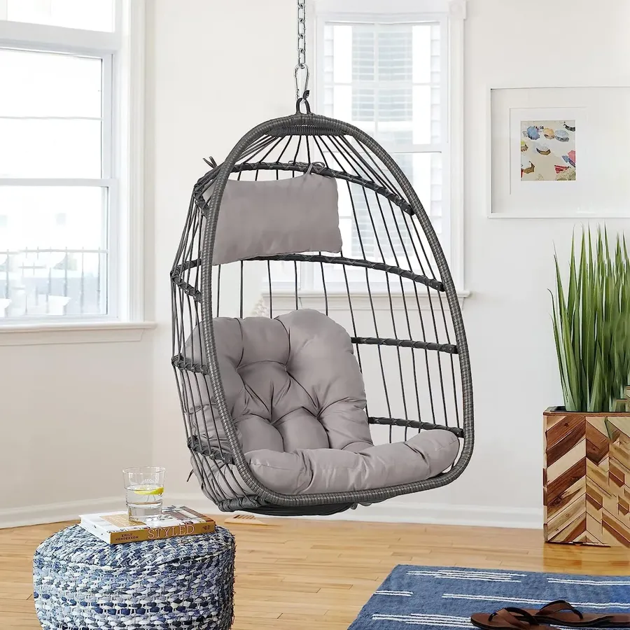 Indoor Outdoor Egg Swing Chair with Stand