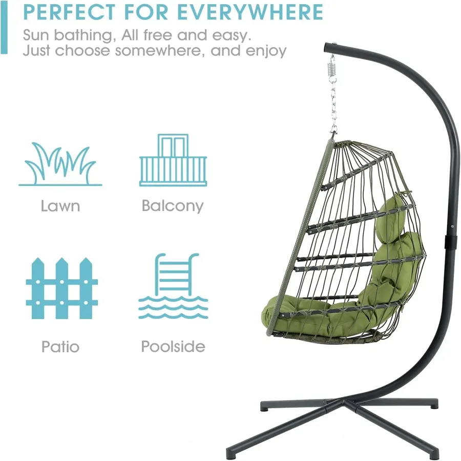 Indoor Outdoor Egg Swing Chair with Stand