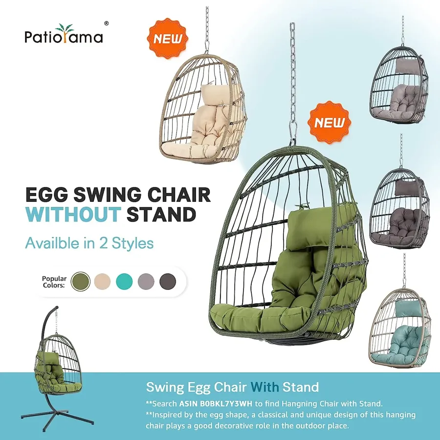 Indoor Outdoor Egg Swing Chair with Stand