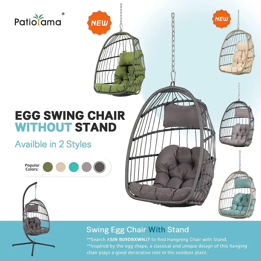 Indoor Outdoor Egg Swing Chair with Stand