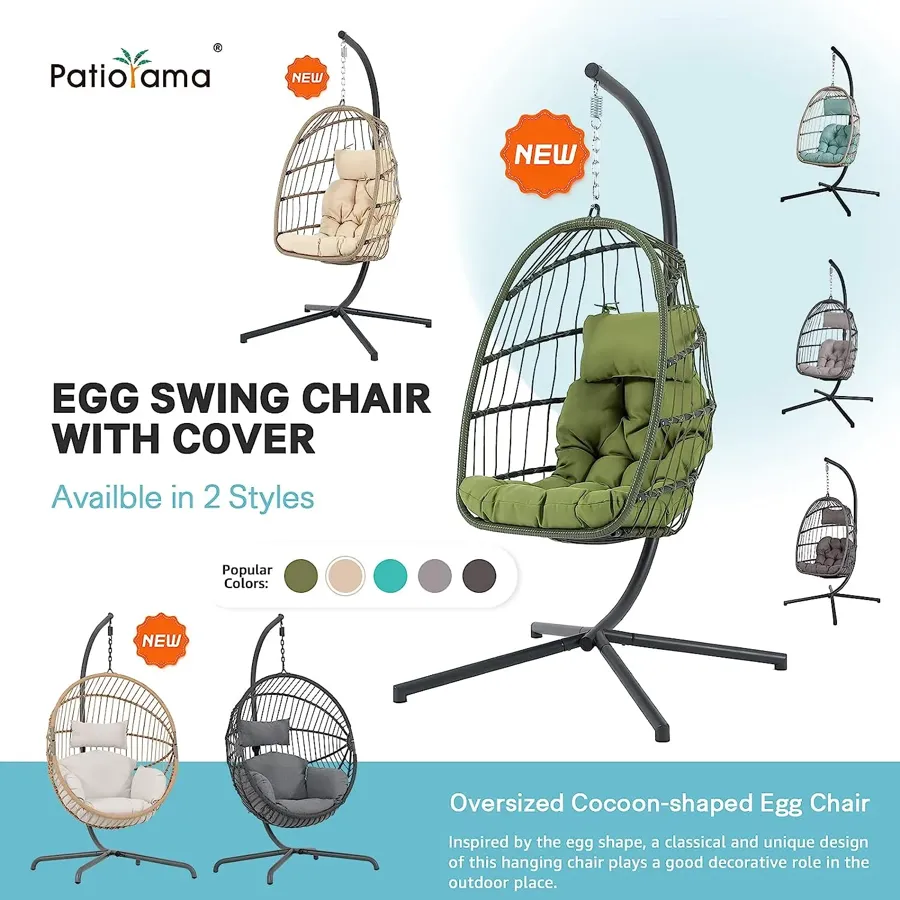 Indoor Outdoor Egg Swing Chair with Stand