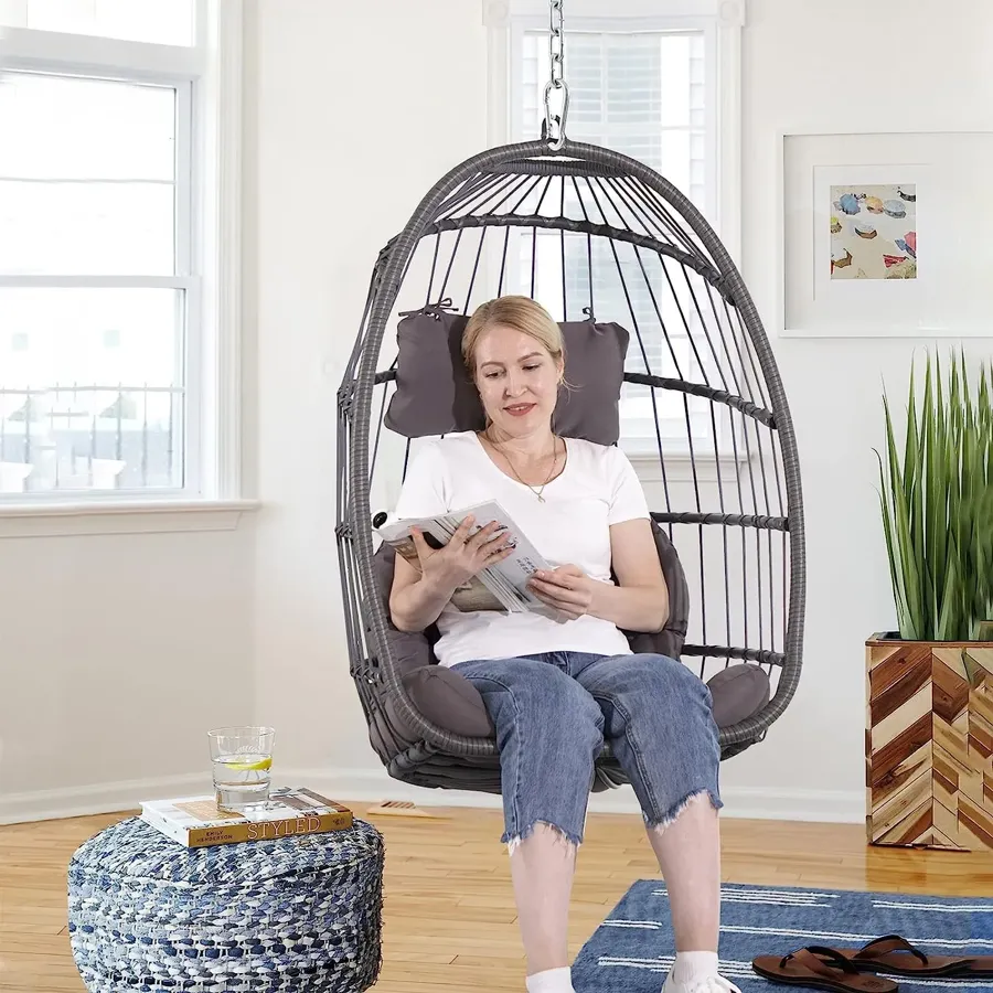 Indoor Outdoor Egg Swing Chair with Stand