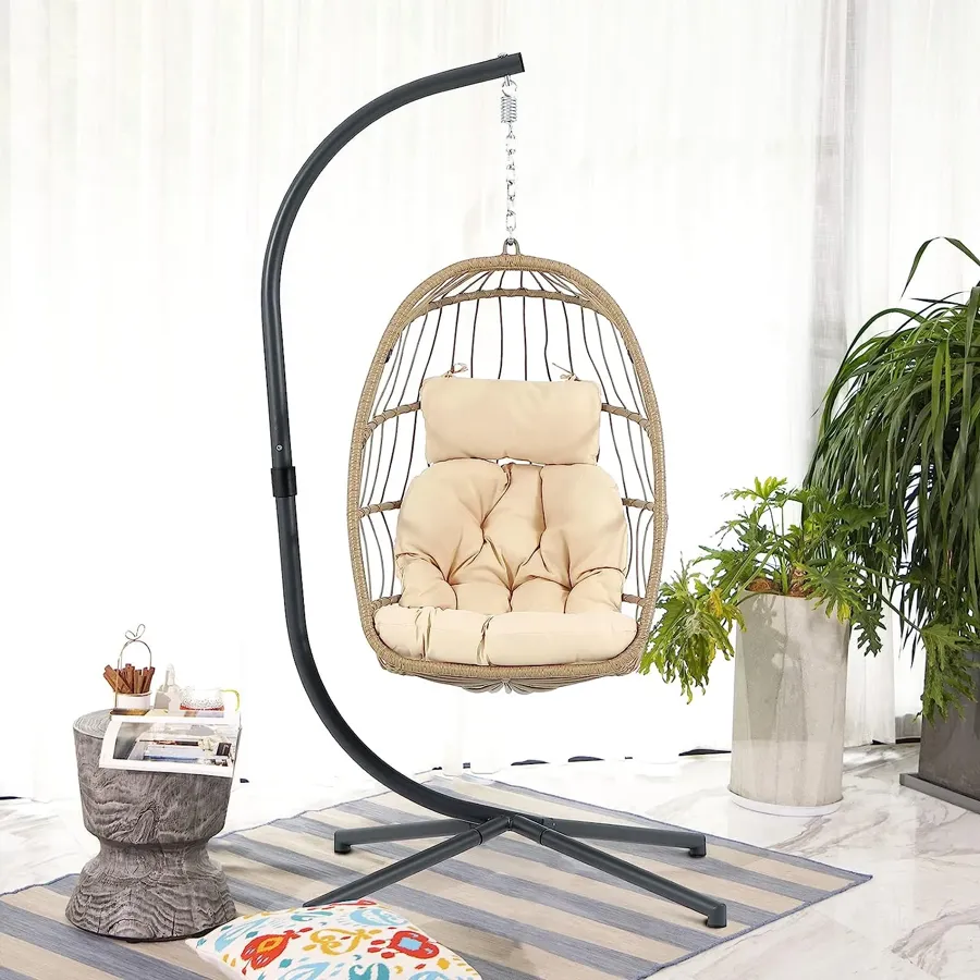 Indoor Outdoor Egg Swing Chair with Stand