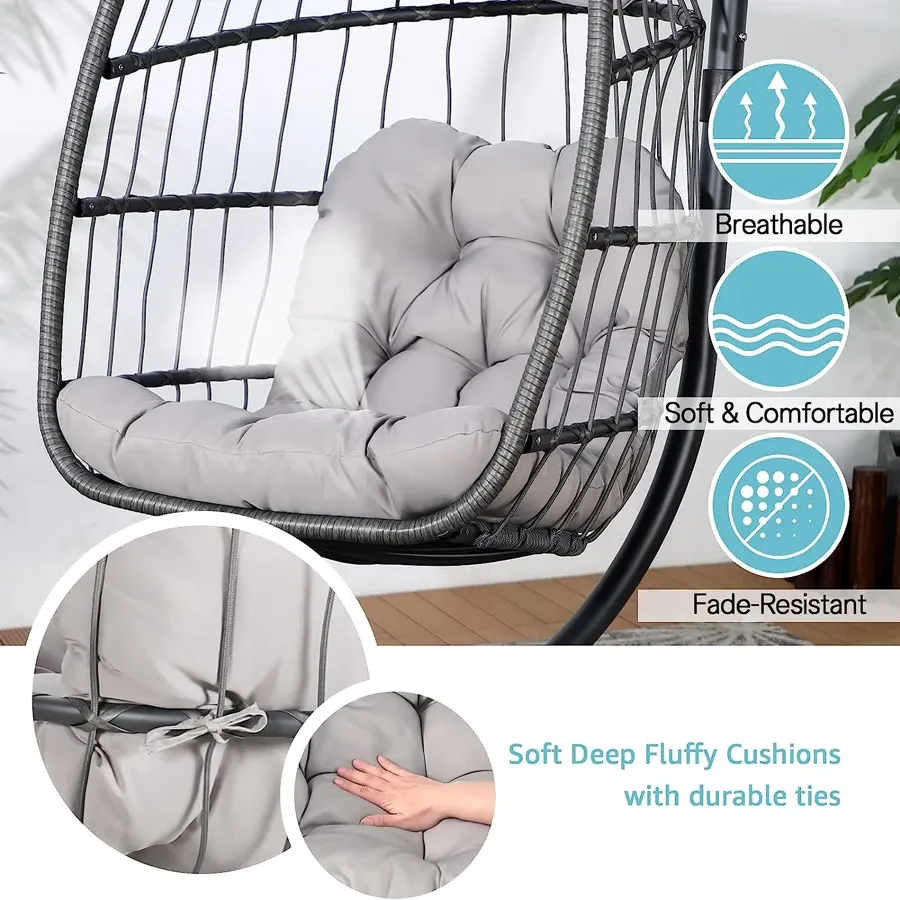 Indoor Outdoor Egg Swing Chair with Stand