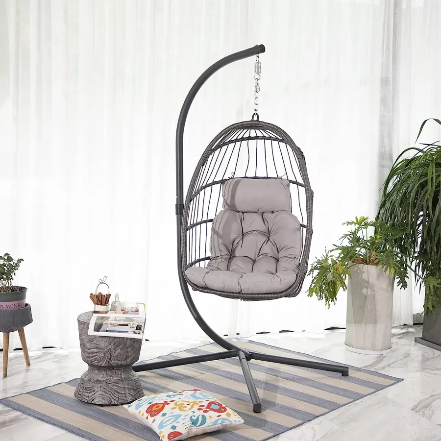 Indoor Outdoor Egg Swing Chair with Stand