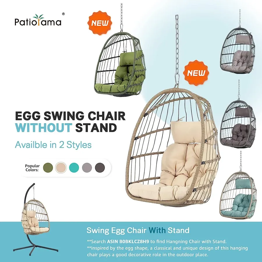 Indoor Outdoor Egg Swing Chair with Stand