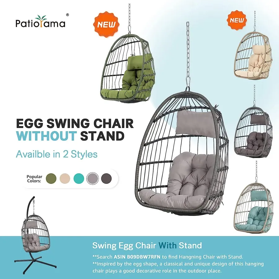 Indoor Outdoor Egg Swing Chair with Stand