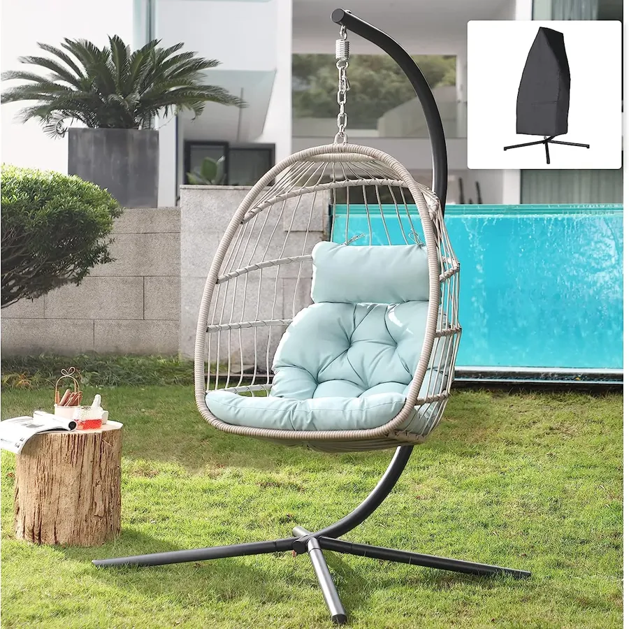 Indoor Outdoor Egg Swing Chair with Stand