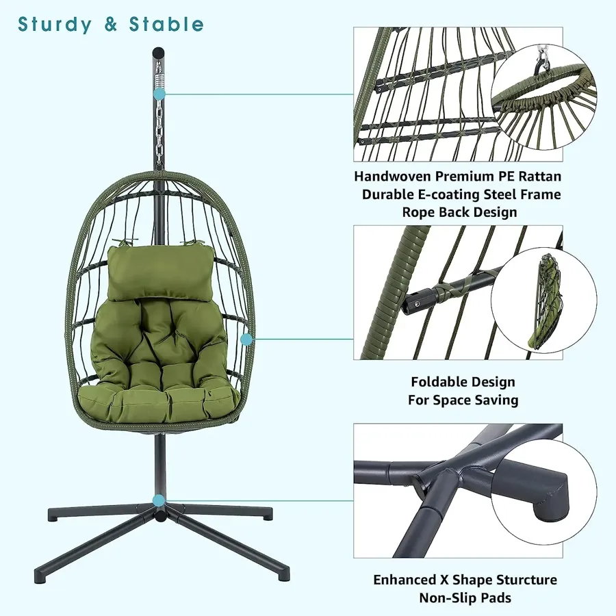 Indoor Outdoor Egg Swing Chair with Stand