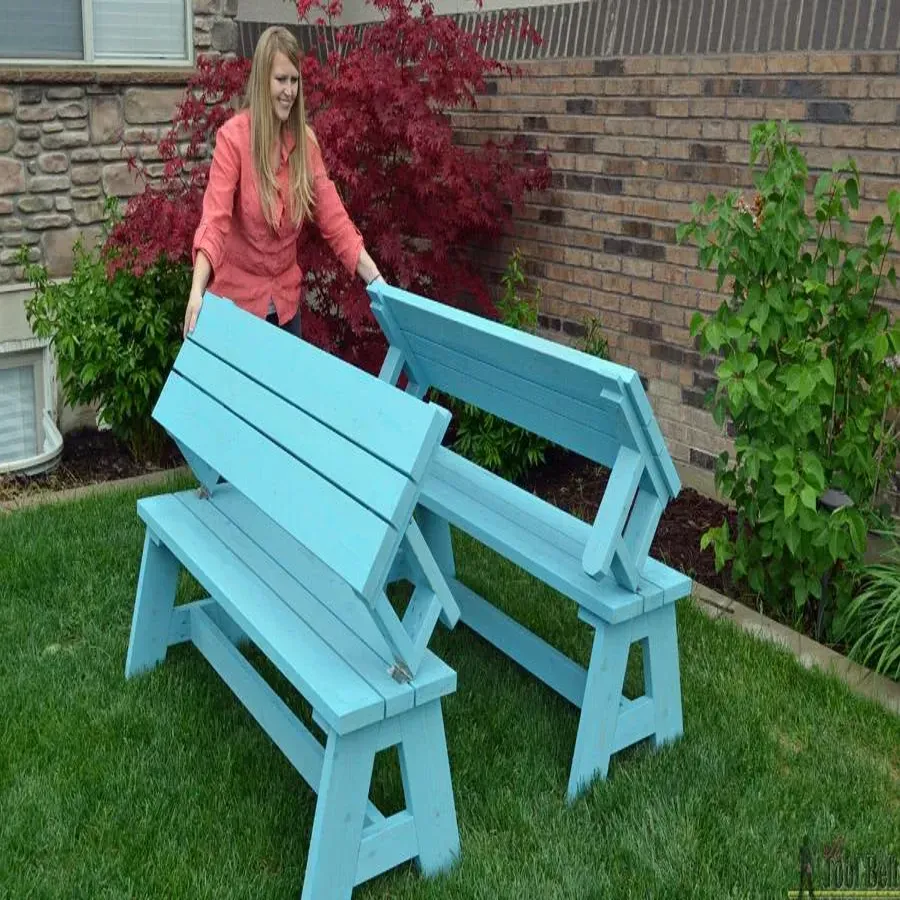 DIY Folding Bench | Turns Into A Table