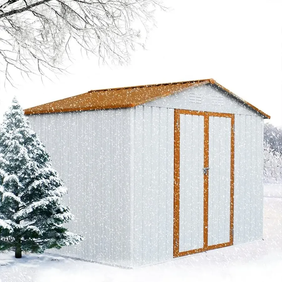 8.5 Ft W X 6.2' Ft D Outdoor Metal Traditional Storage Shed