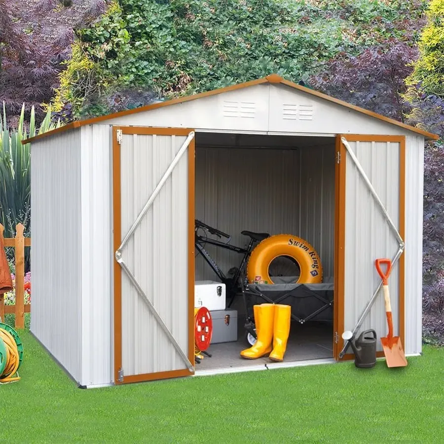 8.5 Ft W X 6.2' Ft D Outdoor Metal Traditional Storage Shed