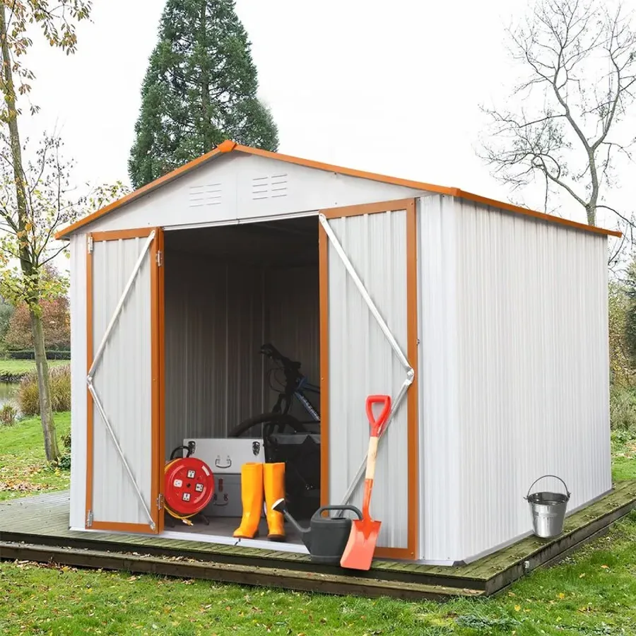 8.5 Ft W X 6.2' Ft D Outdoor Metal Traditional Storage Shed