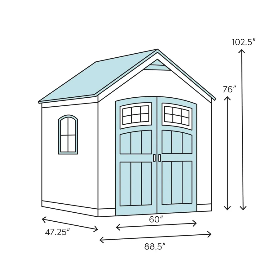 Outdoor Covington 7 1/2 ft. W x 4 ft. D Storage Shed