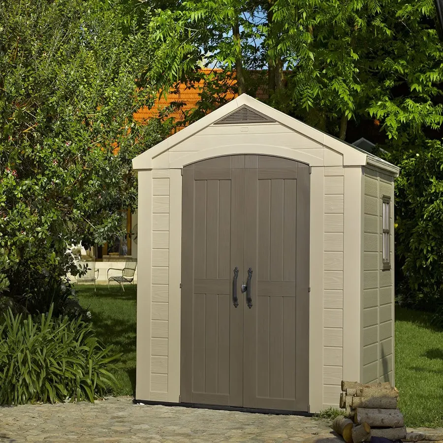 Factor 8 ft. W x 6 ft. D Plastic Storage Shed