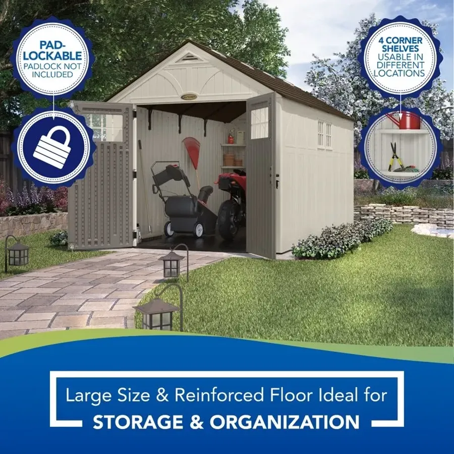 Tremont 8 ft. W x 13 ft. D Plastic Storage Shed