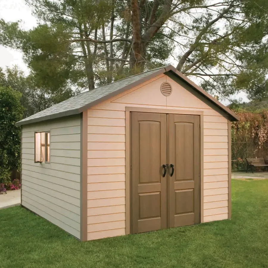 11 ft. W x 11 ft. D Plastic Storage Shed