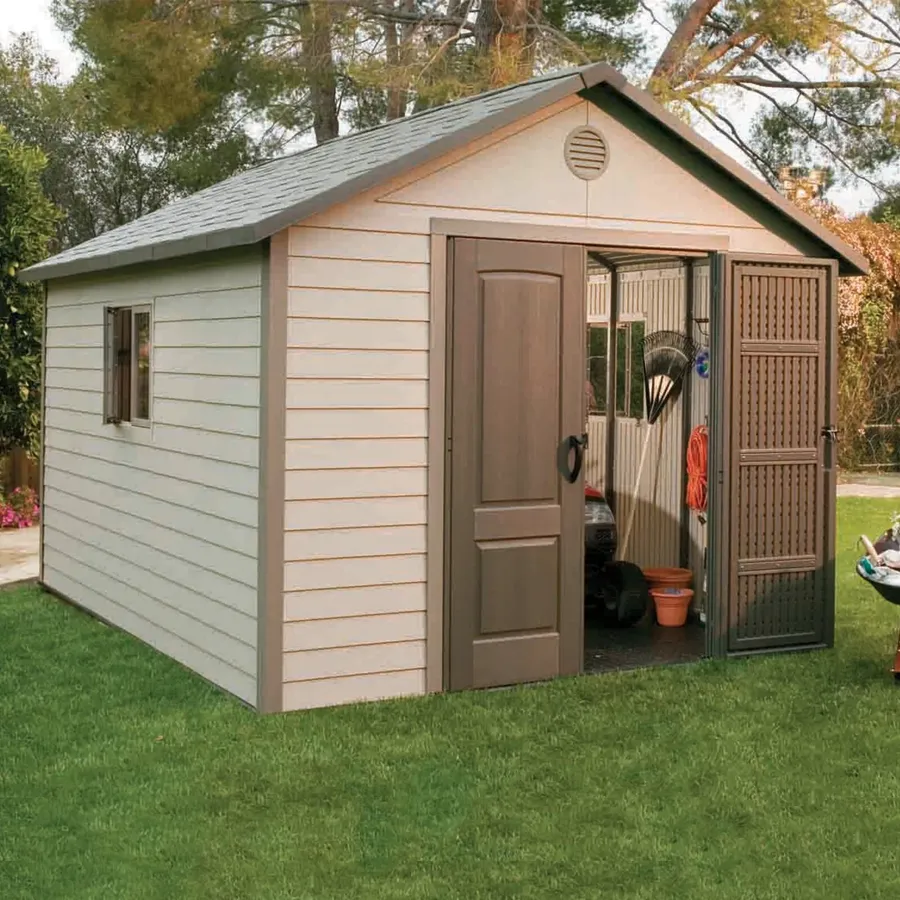 11 ft. W x 11 ft. D Plastic Storage Shed