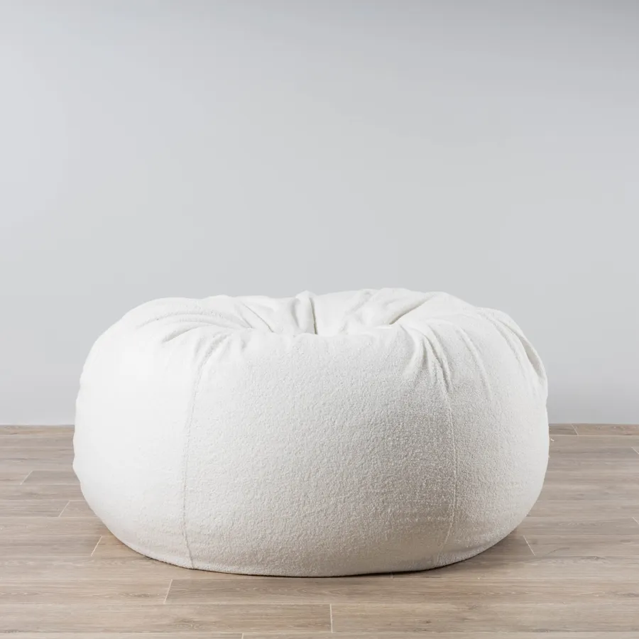 Fur Bean Bag - French White