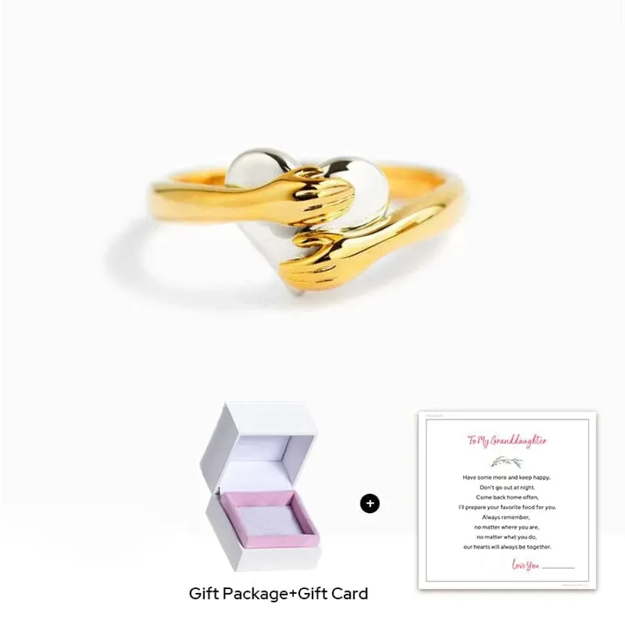 Feel My Love Hug Heart Ring