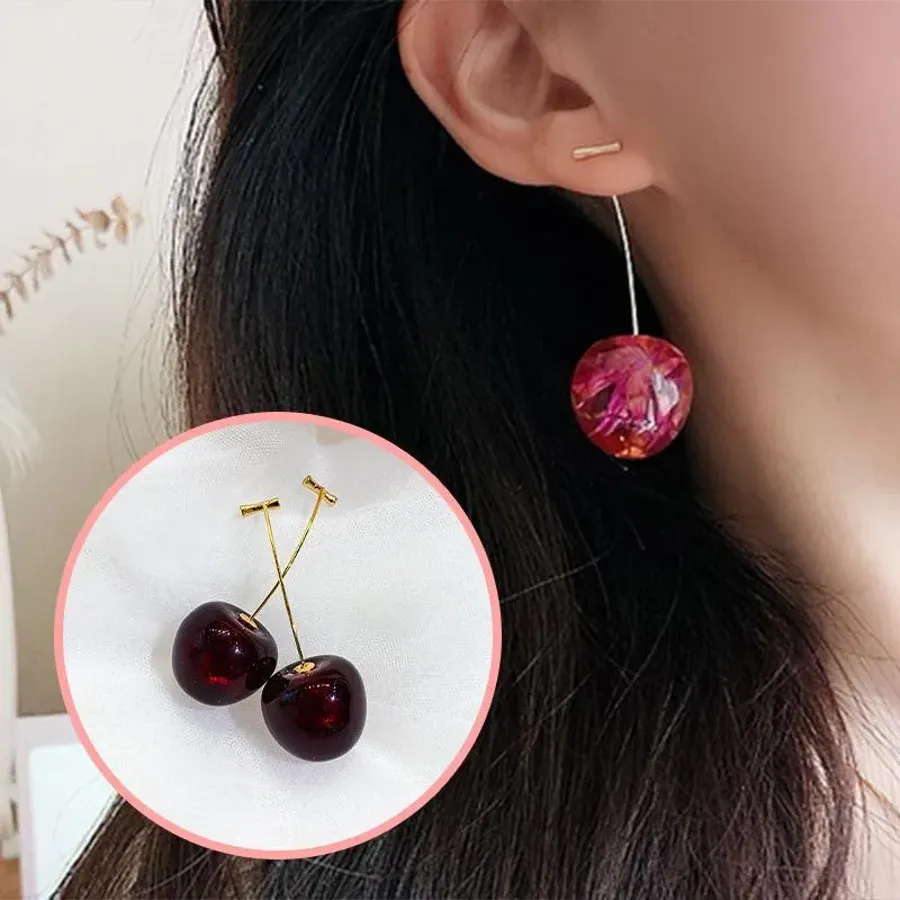 Cute 3D Cherry Earrings